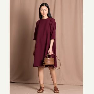 Kaarem Marya 3/4 Sleeve A-Line Dress